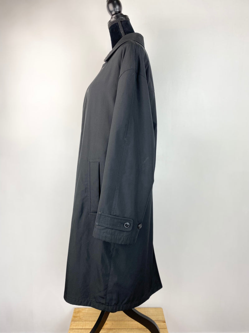 Vintage 90s Angelo Litrico Long Black Trench Coat - Size XXL