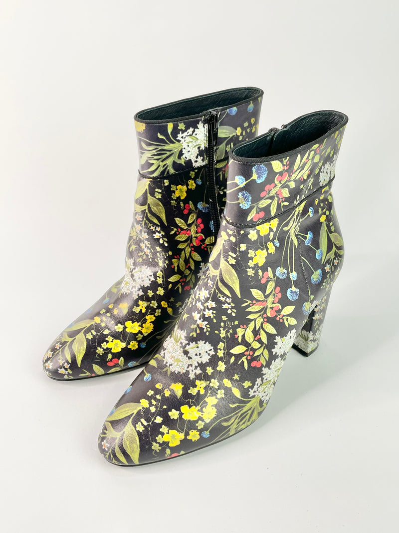 Wittner Black Floral Sheena Heel Boots - EU40
