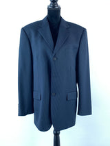 Giorgio Aramni Midnight Blue Pinstriped Blazer - Large