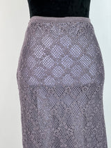 Noa Noa Mauve Crochet Midi Skirt - AU12