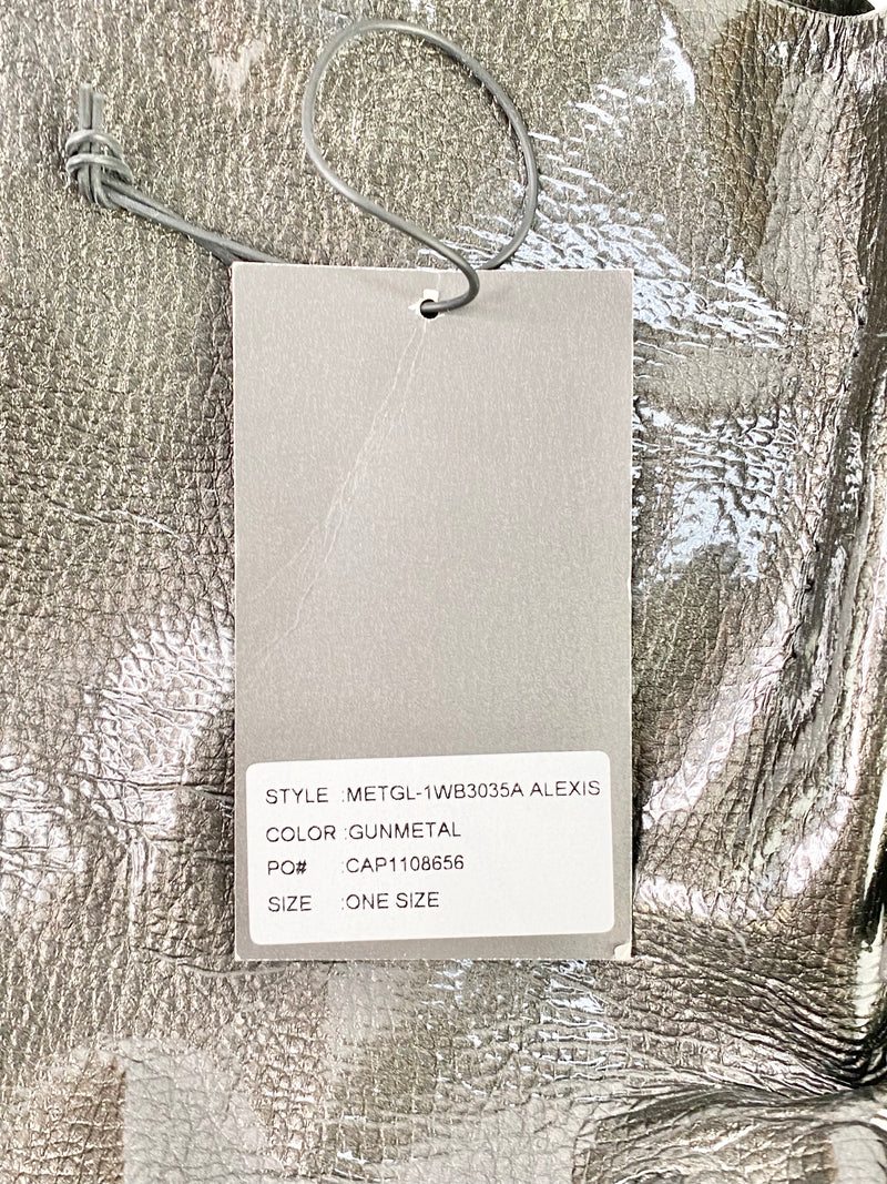 Calvin Klein Gunmetal Grey Patent PVC Tote Bag