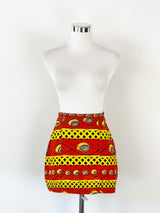 Yevu Red Eye Print Mini Skirt - AU6/8