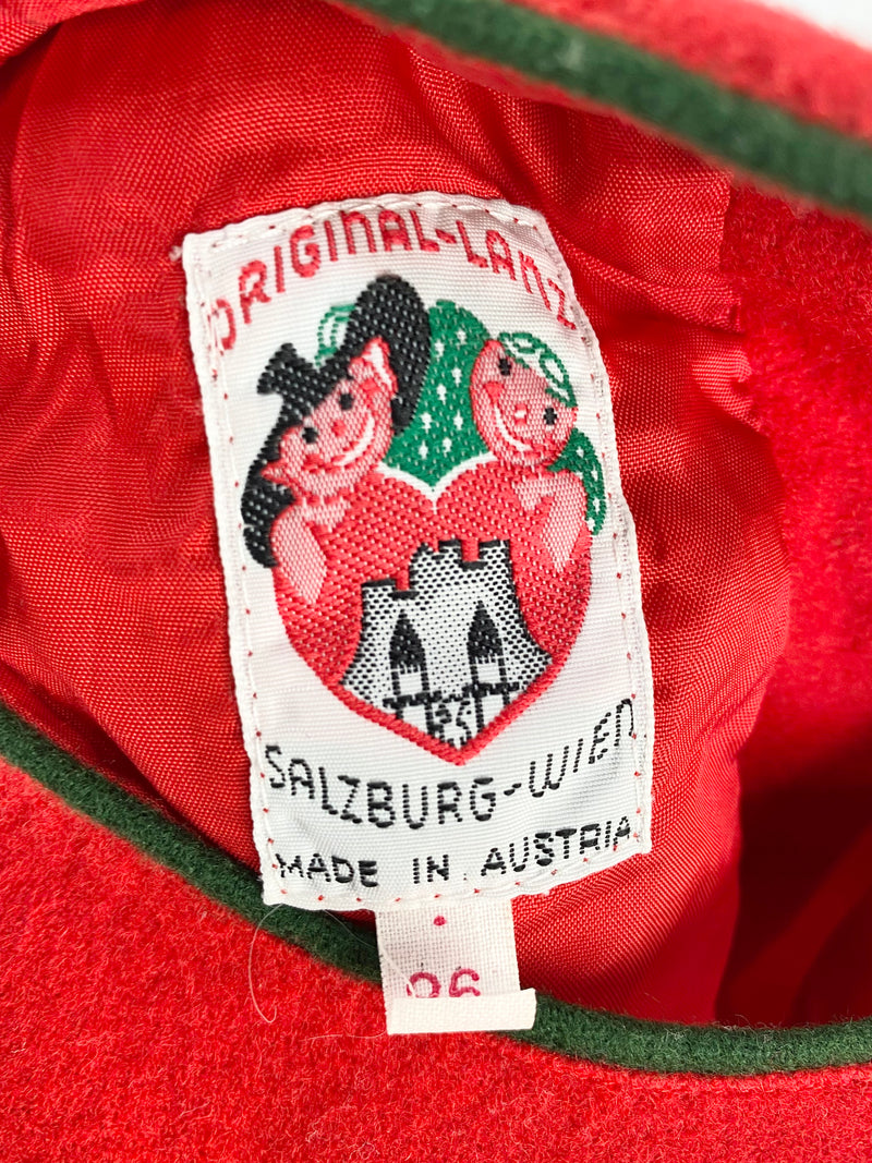 Vintage Red Embroidered Dress