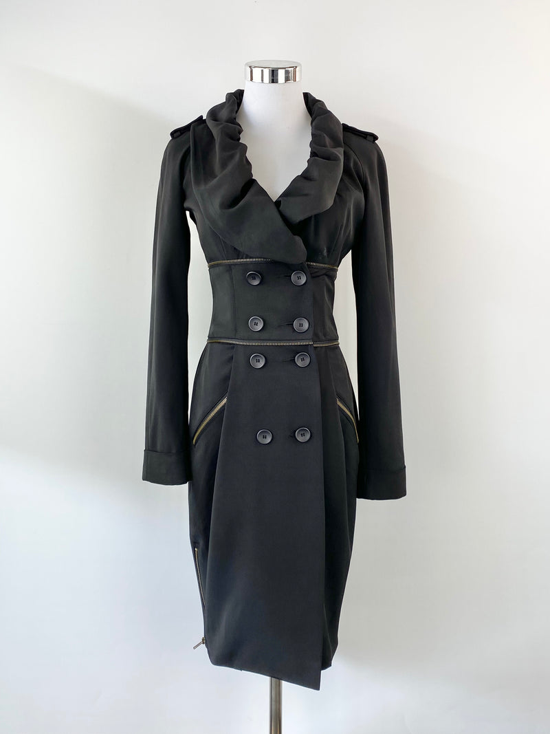 Toni Maticevski Black Double Breasted Dress Jacket - AU8