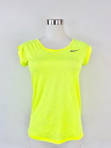 Nike Sheer Neon Yellow Top - AU6