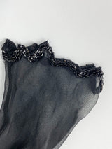Vintage Black Beaded Long Sleeve Top - AU8
